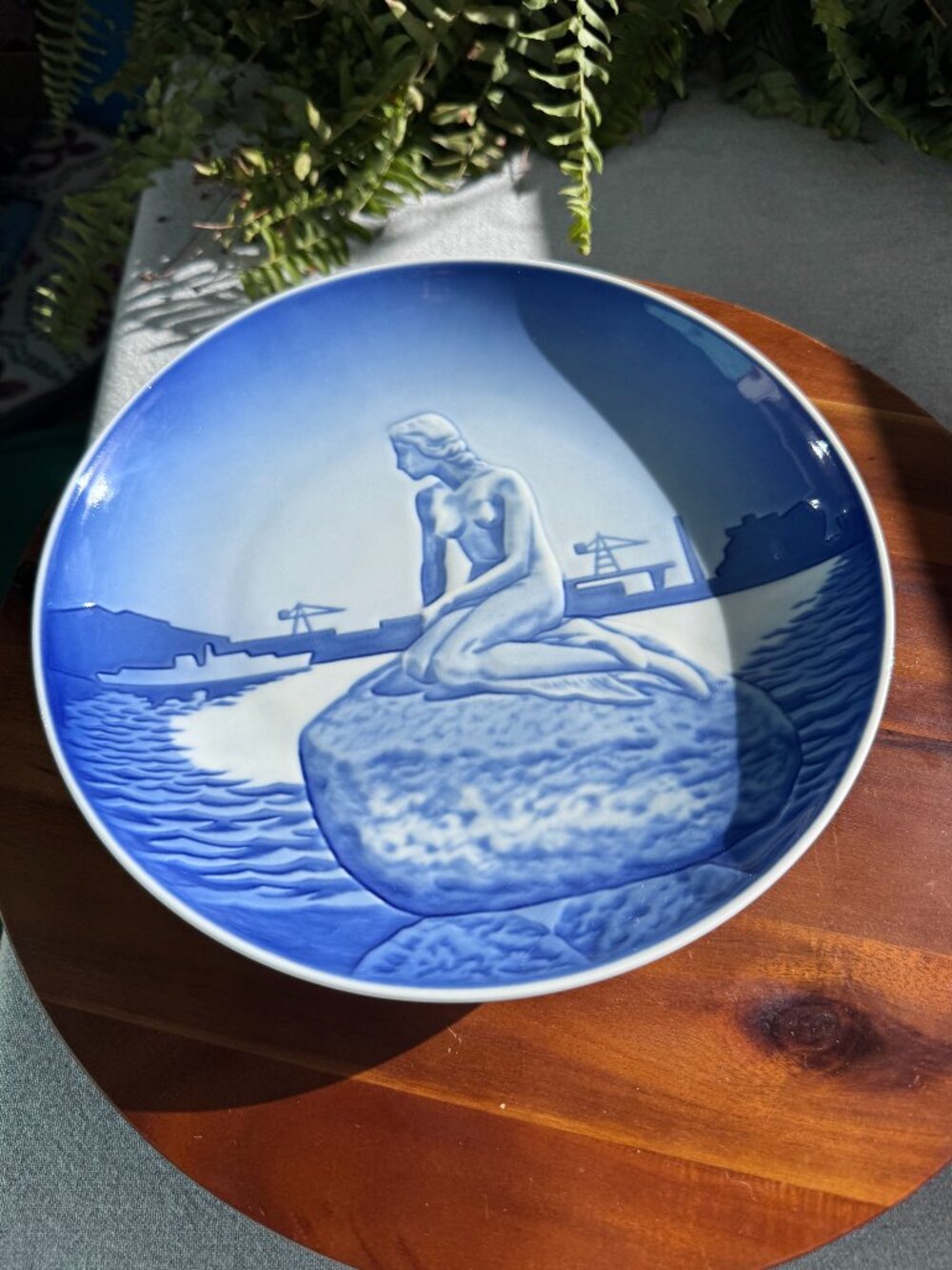 Vintage Little Mermaid Decorative Porcelain Plate by Royal Copenhagen